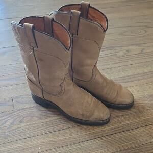 Vintage Wrangler Leather Cowboy Boots Vibram Sole!